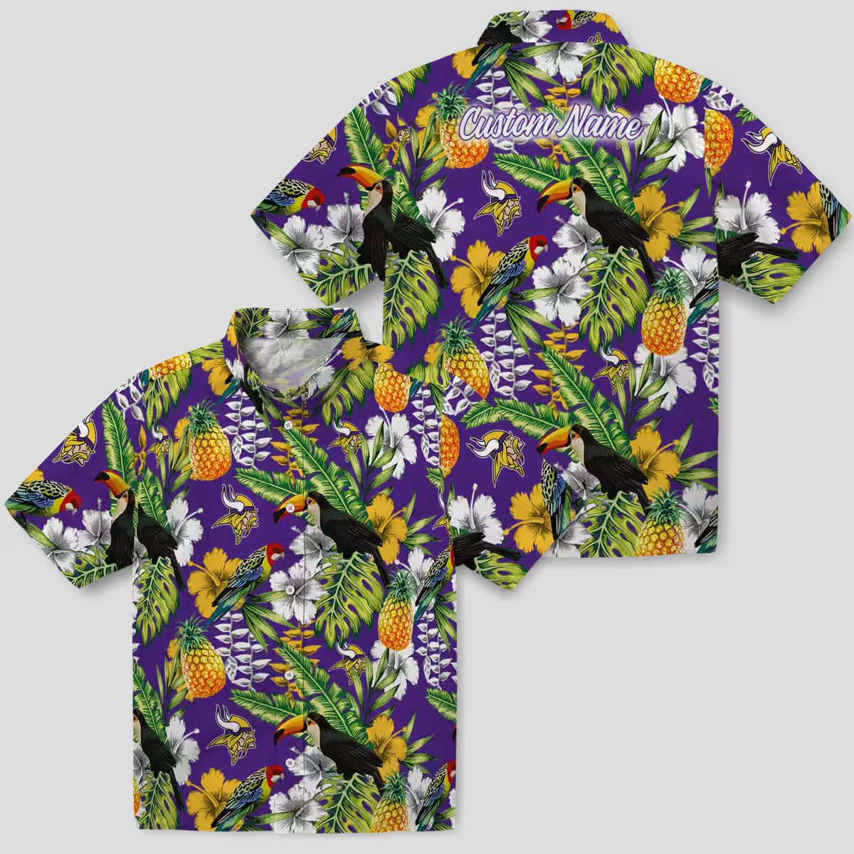 Tropical Toucan Minnesota Vikings Summer Trip Shirt, NFL Hawaiian Tailgate Outfit