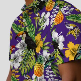 Tropical Toucan Minnesota Vikings Summer Trip Shirt, NFL Hawaiian Tailgate Outfit