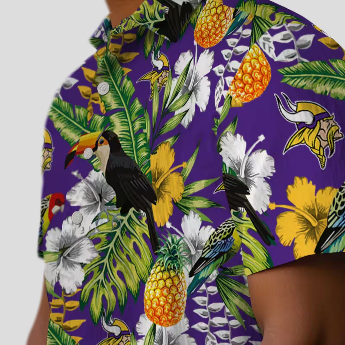 Tropical Toucan Minnesota Vikings Summer Trip Shirt, NFL Hawaiian Tailgate Outfit