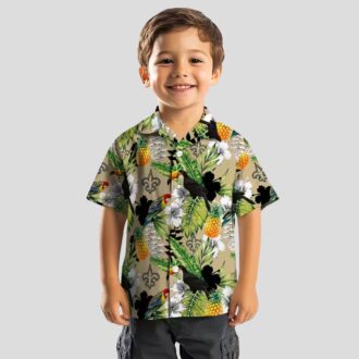 New Orleans Saints Aloha Button Up Shirt, Gold Green Tropical Toucan Hawaiian Shirt