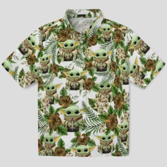 New Orleans Saints Tropical Yoda Green Hawaiian Shirt, NFL Aloha Fan Gifts