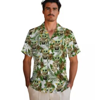 New Orleans Saints Tropical Yoda Green Hawaiian Shirt, NFL Aloha Fan Gifts