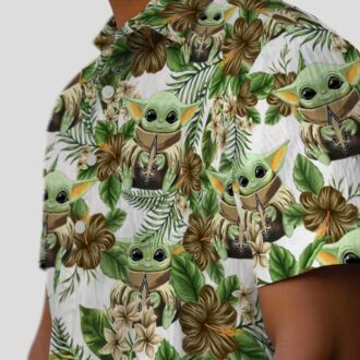 New Orleans Saints Tropical Yoda Green Hawaiian Shirt, NFL Aloha Fan Gifts