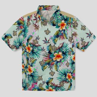 NFL New Orleans Saints Tropical Foliage Hawaiian Shirt for Men and Women