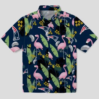 Best New England Patriots Flamingo Hawaiian Shirt, Men's Beach & Game Day Outfit