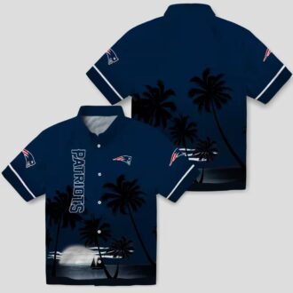 Best New England Patriots Summer Hawaiian Shirt, Sunset Beach NFL Apparel
