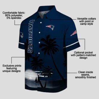 Best New England Patriots Summer Hawaiian Shirt, Sunset Beach NFL Apparel