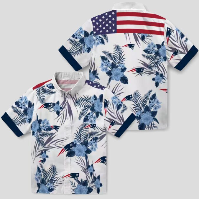 Limited Edition Patriots Hibiscus Hawaiian Shirt - NFL Summer Style