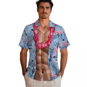 Men's New England Patriots Chest Illusion Hawaiian Shirt - NFL Summer Style