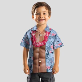 Men's New England Patriots Chest Illusion Hawaiian Shirt - NFL Summer Style