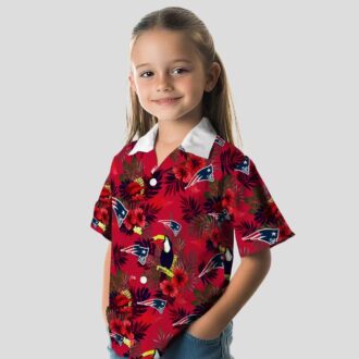 New England Patriots Game Day Hawaiian Shirt, NFL Floral Toucan Beach Outfit