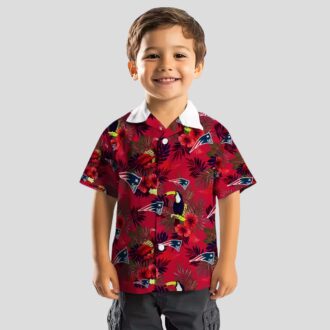 New England Patriots Game Day Hawaiian Shirt, NFL Floral Toucan Beach Outfit