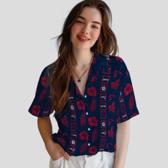 New England Patriots Summer Hawaiian Shirt, Blue Floral Luau & Game Day Outfit