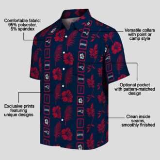 New England Patriots Summer Hawaiian Shirt, Blue Floral Luau & Game Day Outfit