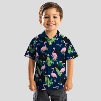 NFL Fans New England Patriots Blue Hawaiian Shirt - Tropical Leaf & Flamingo Design