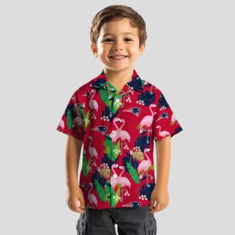 NFL Patriots Flamingo Foliage Blue Green Hawaiian Shirt – Game Day & Beach Party 2025