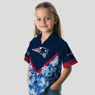 Personalized New England Patriots Hawaiian Shirt, Floral Chevron Summer Outfit