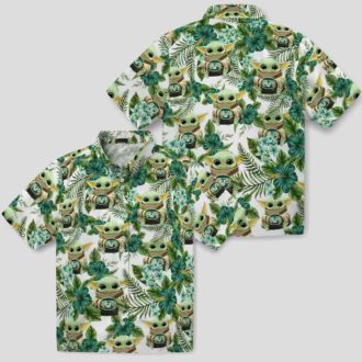 Best Selling New York Jets Tropical Shirt, Yoda Green Hibiscus Beach Outfit