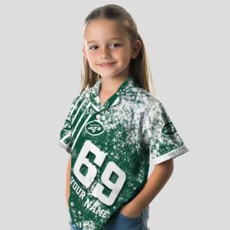 Custom New York Jets Star Stripes Green Hawaiian Shirt, NFL Summer Fan Gifts