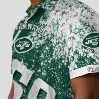 Custom New York Jets Star Stripes Green Hawaiian Shirt, NFL Summer Fan Gifts