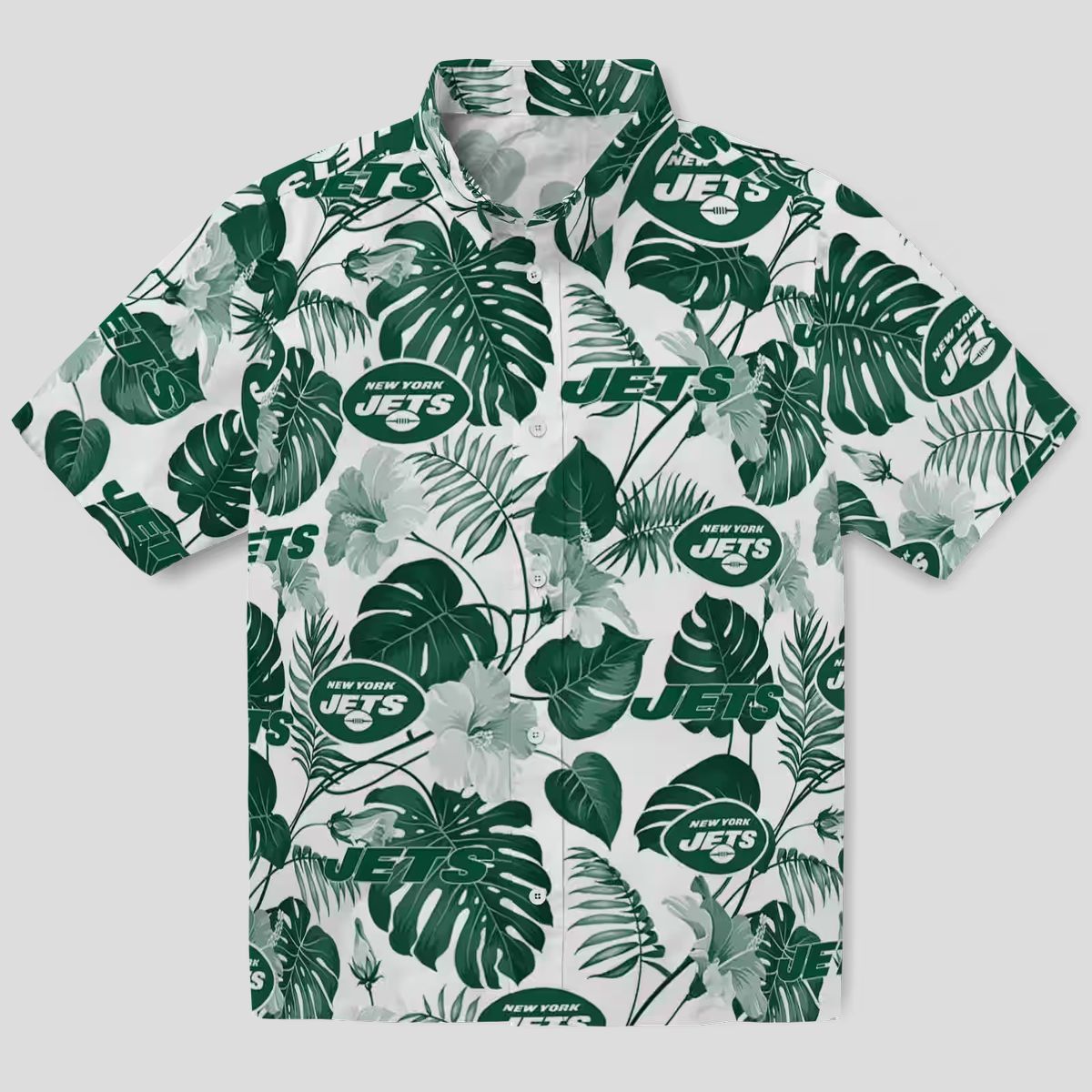 Floral Plants New York Jets Green Hawaiian Shirt, Summer NFL Tailgate Outfit
