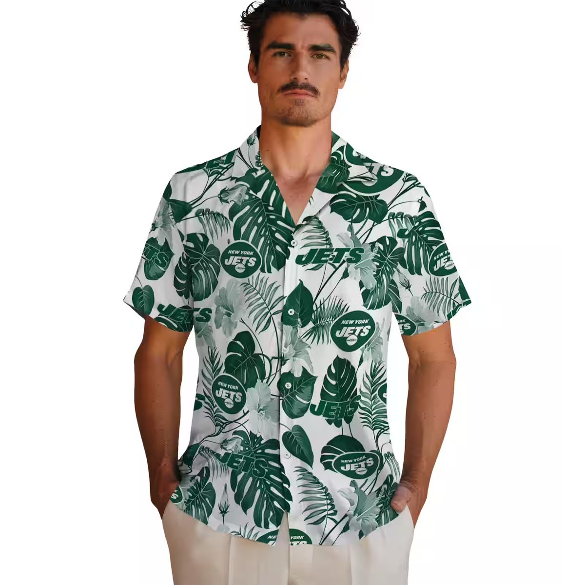 Floral Plants New York Jets Green Hawaiian Shirt, Summer NFL Tailgate Outfit