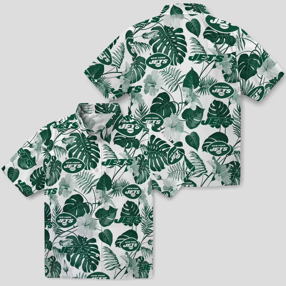 Floral Plants New York Jets Green Hawaiian Shirt, Summer NFL Tailgate Outfit