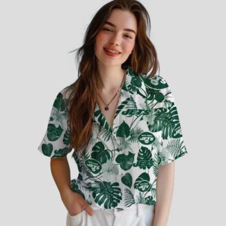 Floral Plants New York Jets Green Hawaiian Shirt, Summer NFL Tailgate Outfit