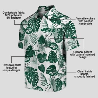 Floral Plants New York Jets Green Hawaiian Shirt, Summer NFL Tailgate Outfit