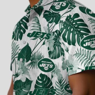 Floral Plants New York Jets Green Hawaiian Shirt, Summer NFL Tailgate Outfit
