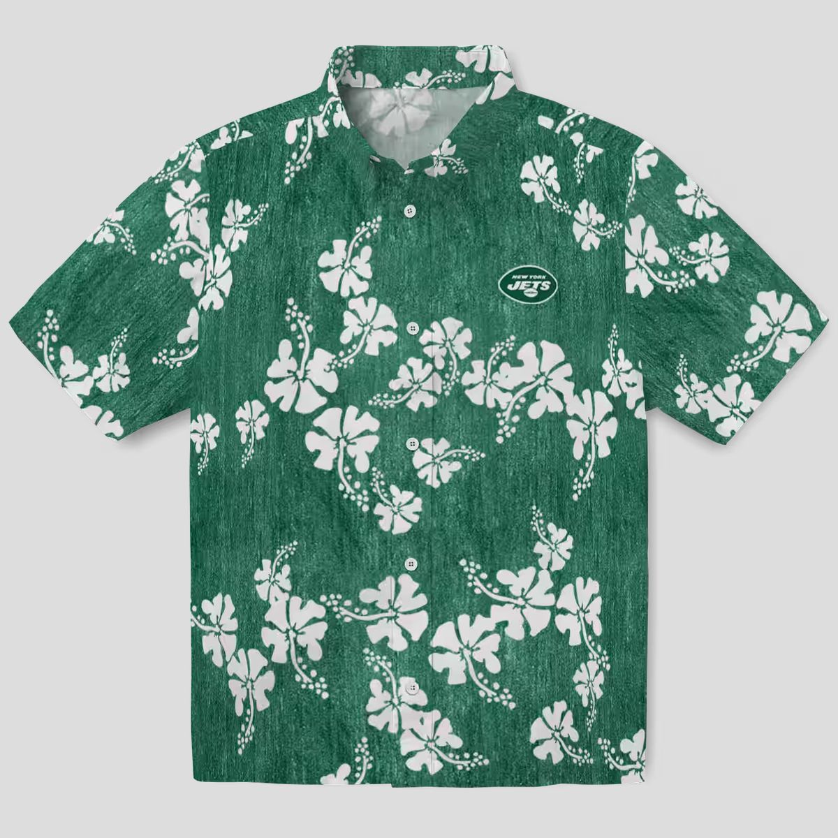 Green New York Jets Floral Clusters Hawaiian Shirt, Beach Vacation NFL Fans Gifts