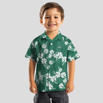 Green New York Jets Floral Clusters Hawaiian Shirt, Beach Vacation NFL Fans Gifts
