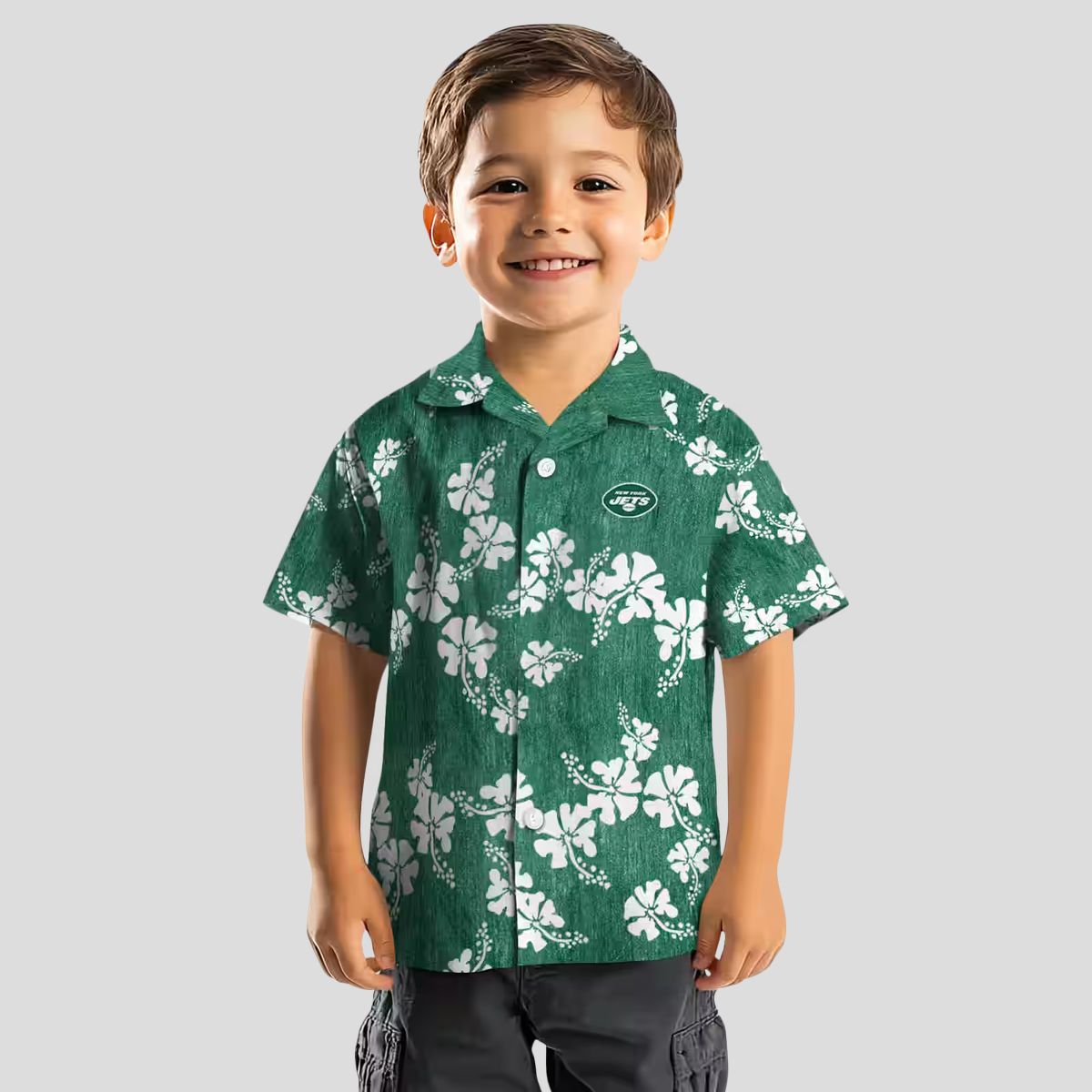 Green New York Jets Floral Clusters Hawaiian Shirt, Beach Vacation NFL Fans Gifts