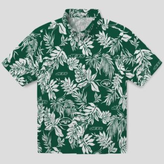 Limited Edition New York Jets Hawaiian Shirt, Tropical Palm Leaf NFL Apparel