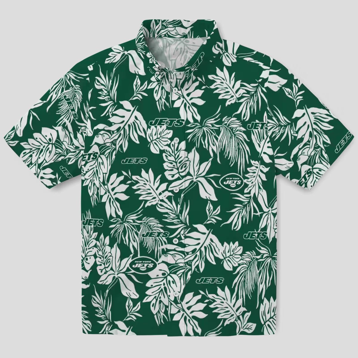 Limited Edition New York Jets Hawaiian Shirt, Tropical Palm Leaf NFL Apparel