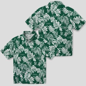 Limited Edition New York Jets Hawaiian Shirt, Tropical Palm Leaf NFL Apparel