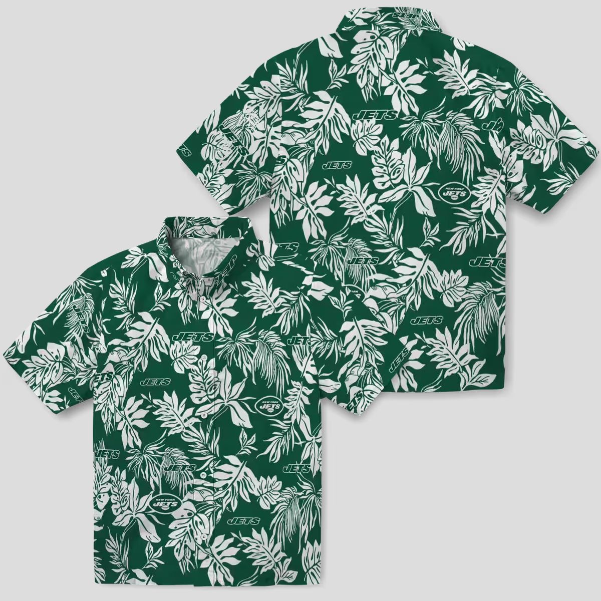 Limited Edition New York Jets Hawaiian Shirt, Tropical Palm Leaf NFL Apparel