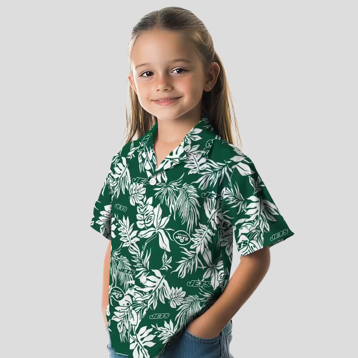 Limited Edition New York Jets Hawaiian Shirt, Tropical Palm Leaf NFL Apparel