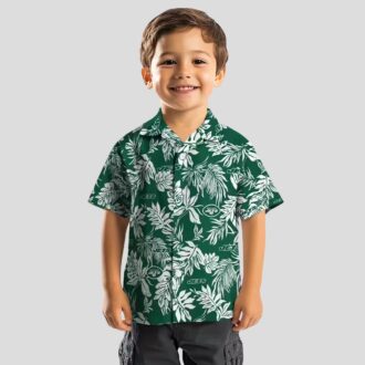 Limited Edition New York Jets Hawaiian Shirt, Tropical Palm Leaf NFL Apparel