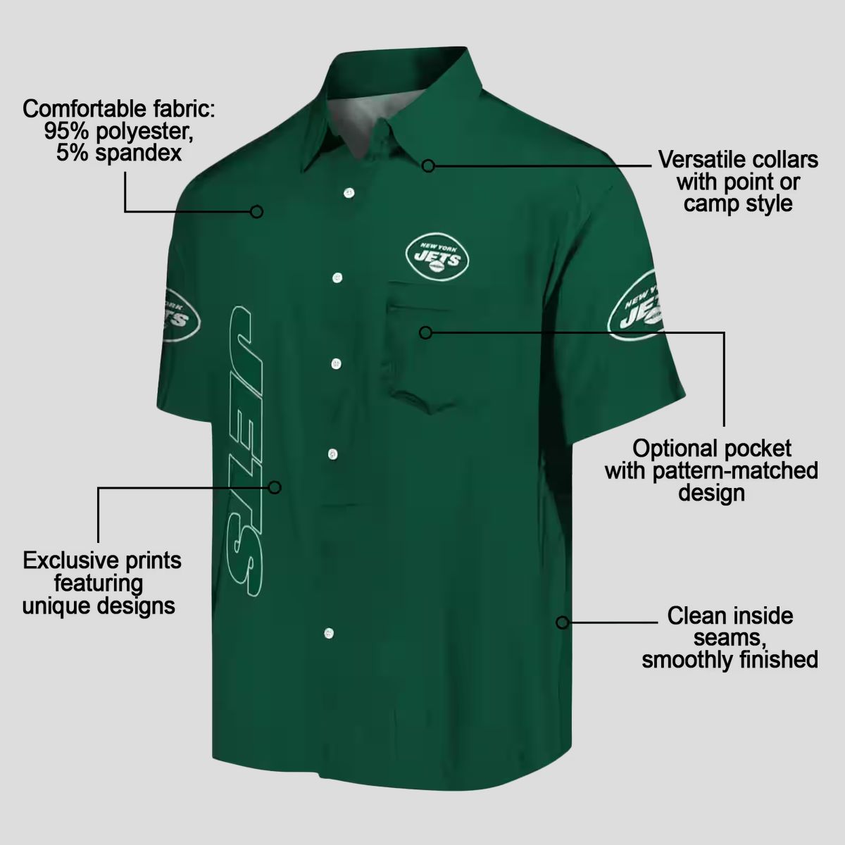 Limited Edition New York Jets Minion Hawaiian Shirt, Green Beach Vacation Shirt