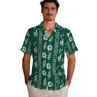 New York Jets Football Hawaiian Shirt, Floral Green Aloha NFL Fan Shirt