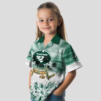 New York Jets Tropical Canoe Hawaiian Shirt, Personalized NFL Beach Wear for Fans