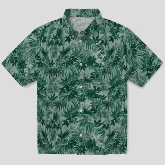 New York Jets Tropical Hawaiian Shirt, Green Palm & Leaf NFL Apparel