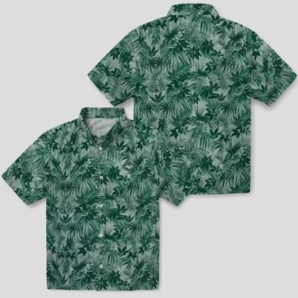 New York Jets Tropical Hawaiian Shirt, Green Palm & Leaf NFL Apparel