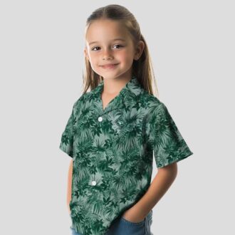 New York Jets Tropical Hawaiian Shirt, Green Palm & Leaf NFL Apparel