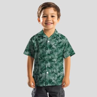 New York Jets Tropical Hawaiian Shirt, Green Palm & Leaf NFL Apparel