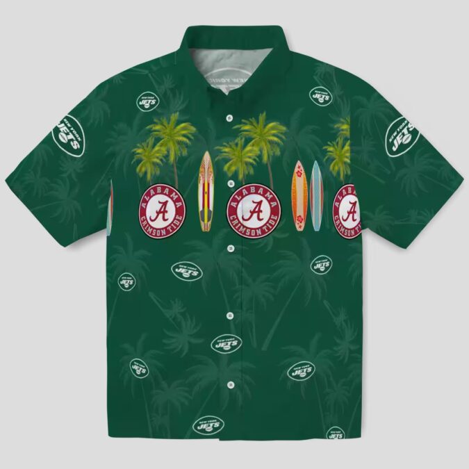NFL New York Jets Surfboard Shirt - Summer Beach Hawaiian Style
