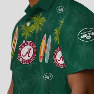 NFL New York Jets Surfboard Shirt - Summer Beach Hawaiian Style