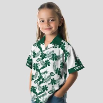 Personalized NFL New York Jets Hawaiian Shirt, Tropical Botanical White Fan Wear