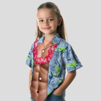 Limited Edition Seahawks Chest Illusion Shirt, Blue Tropical Hawaiian Outfit